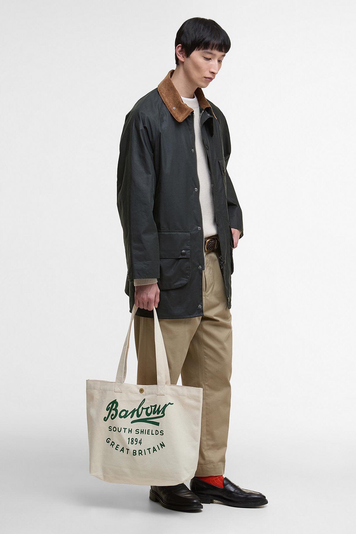 Stofftasche mit Skript-Print