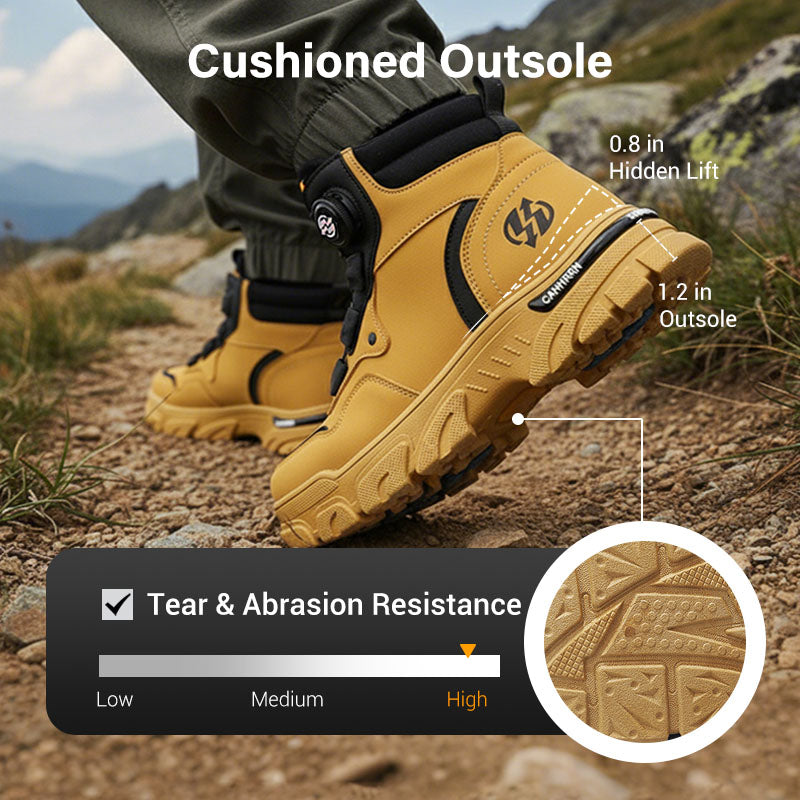 Herren-Arbeitsschuhe mit drehbarer Schnalle für Outdoor (Wasserdicht, rutschfest, bequem und atmungsaktiv)