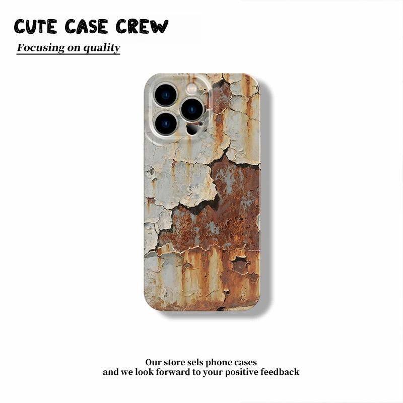 iPhone-Hülle im Hochglanzmuster „Rusty Track“ mit vollständiger Tastenabdeckung | Stilvoll und kreativ