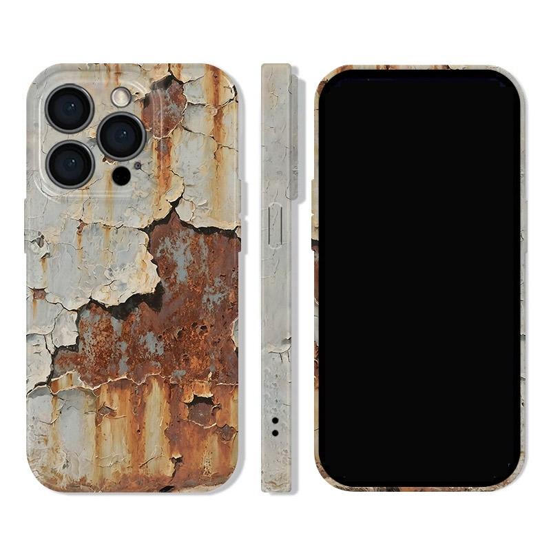 iPhone-Hülle im Hochglanzmuster „Rusty Track“ mit vollständiger Tastenabdeckung | Stilvoll und kreativ