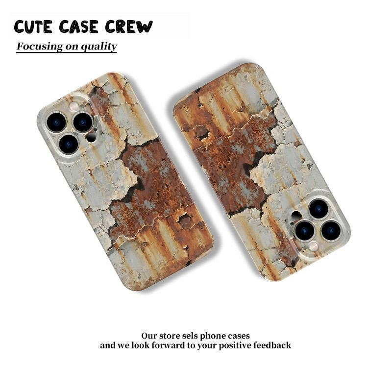 iPhone-Hülle im Hochglanzmuster „Rusty Track“ mit vollständiger Tastenabdeckung | Stilvoll und kreativ