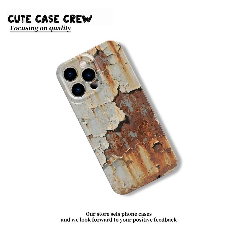 iPhone-Hülle im Hochglanzmuster „Rusty Track“ mit vollständiger Tastenabdeckung | Stilvoll und kreativ