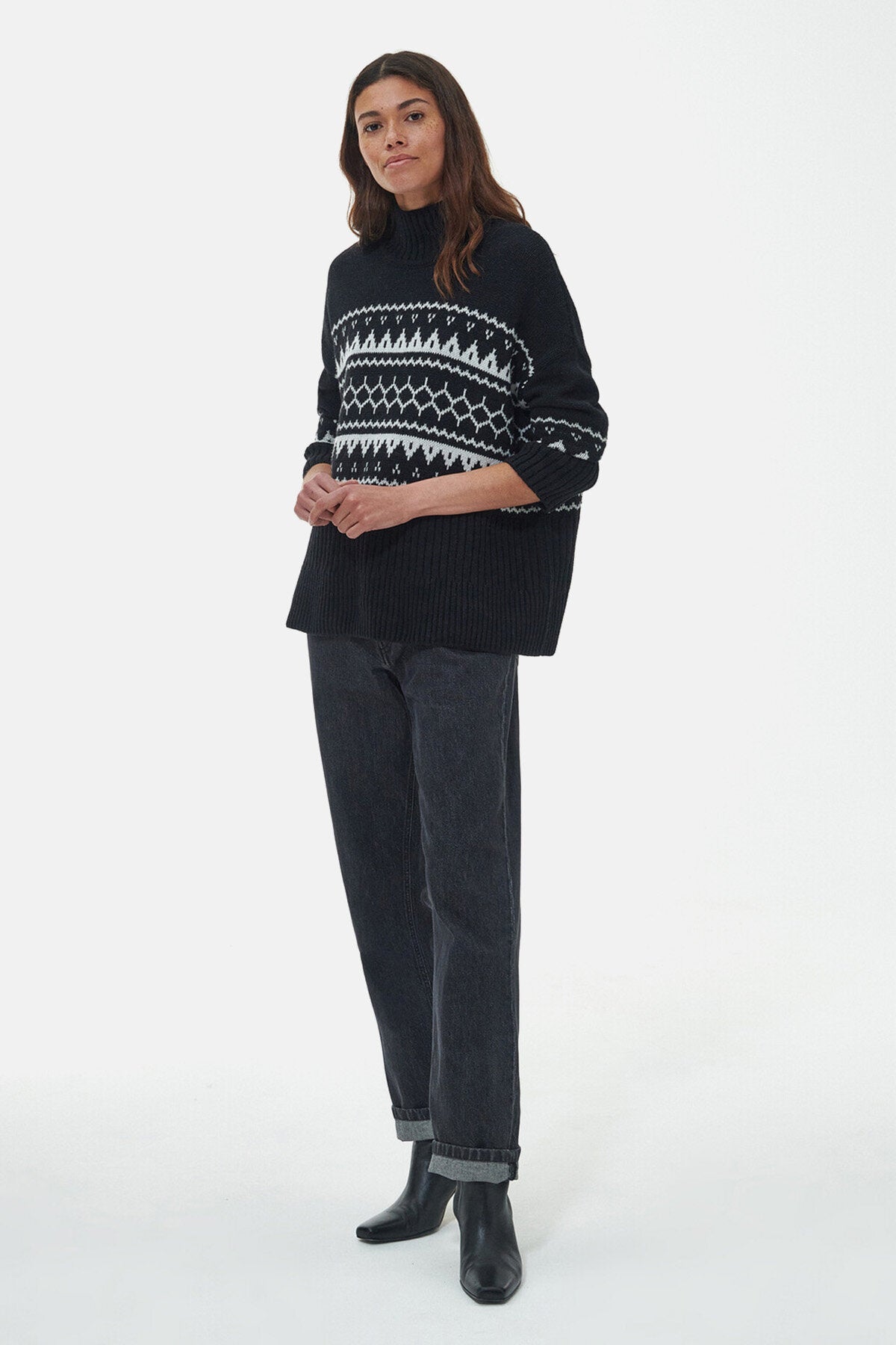 Pinienfarbener Strickpullover