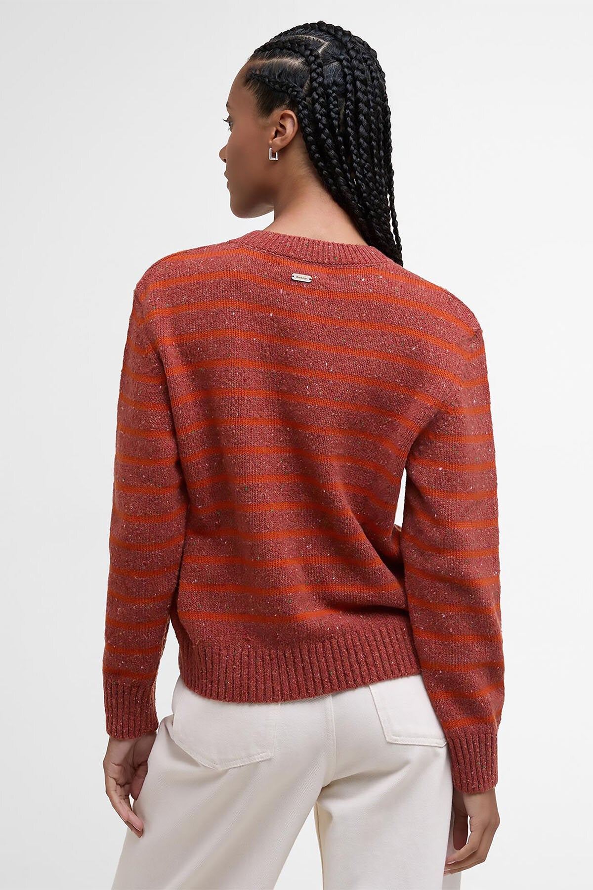 Claydon Gestreifter Pullover mit Rundhalsausschnitt