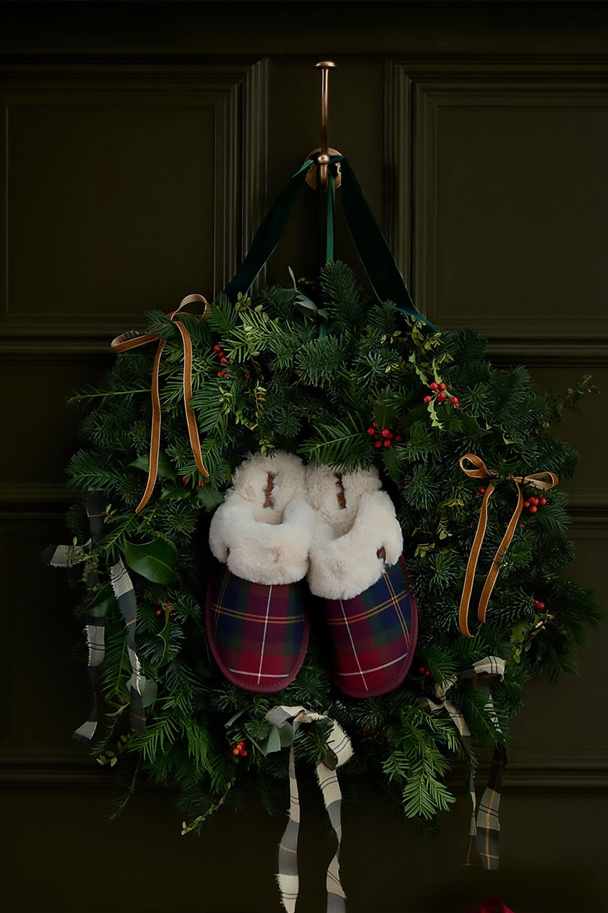 Claudia Tartan Mule Slippers
