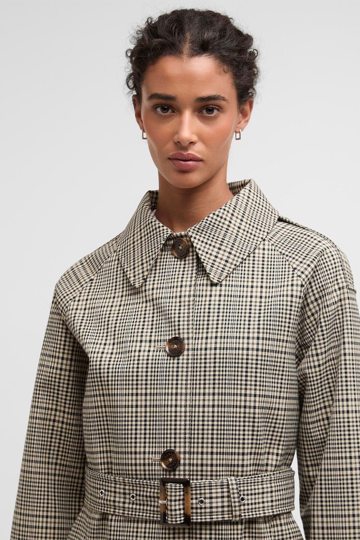 Maia Karierter wasserabweisender Trenchcoat