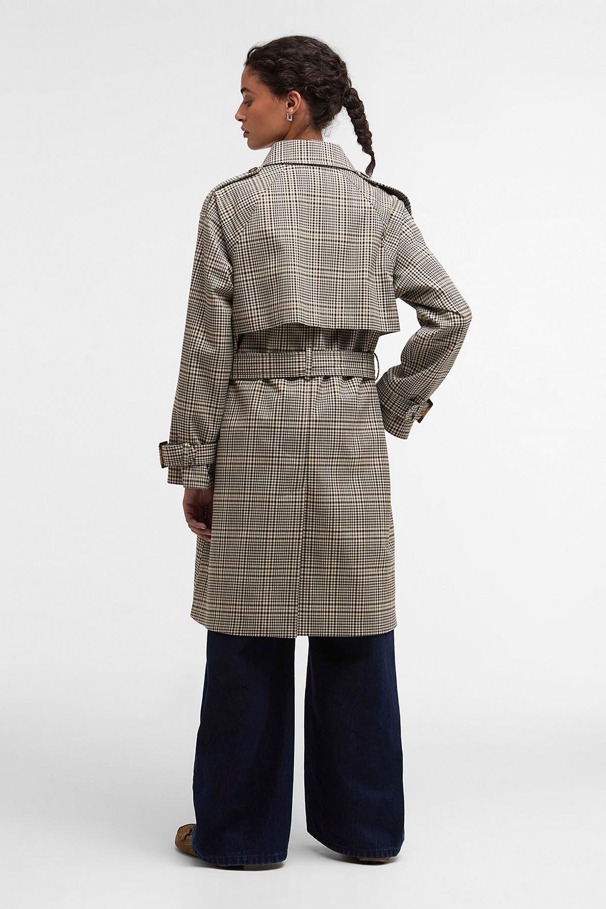 Maia Karierter wasserabweisender Trenchcoat