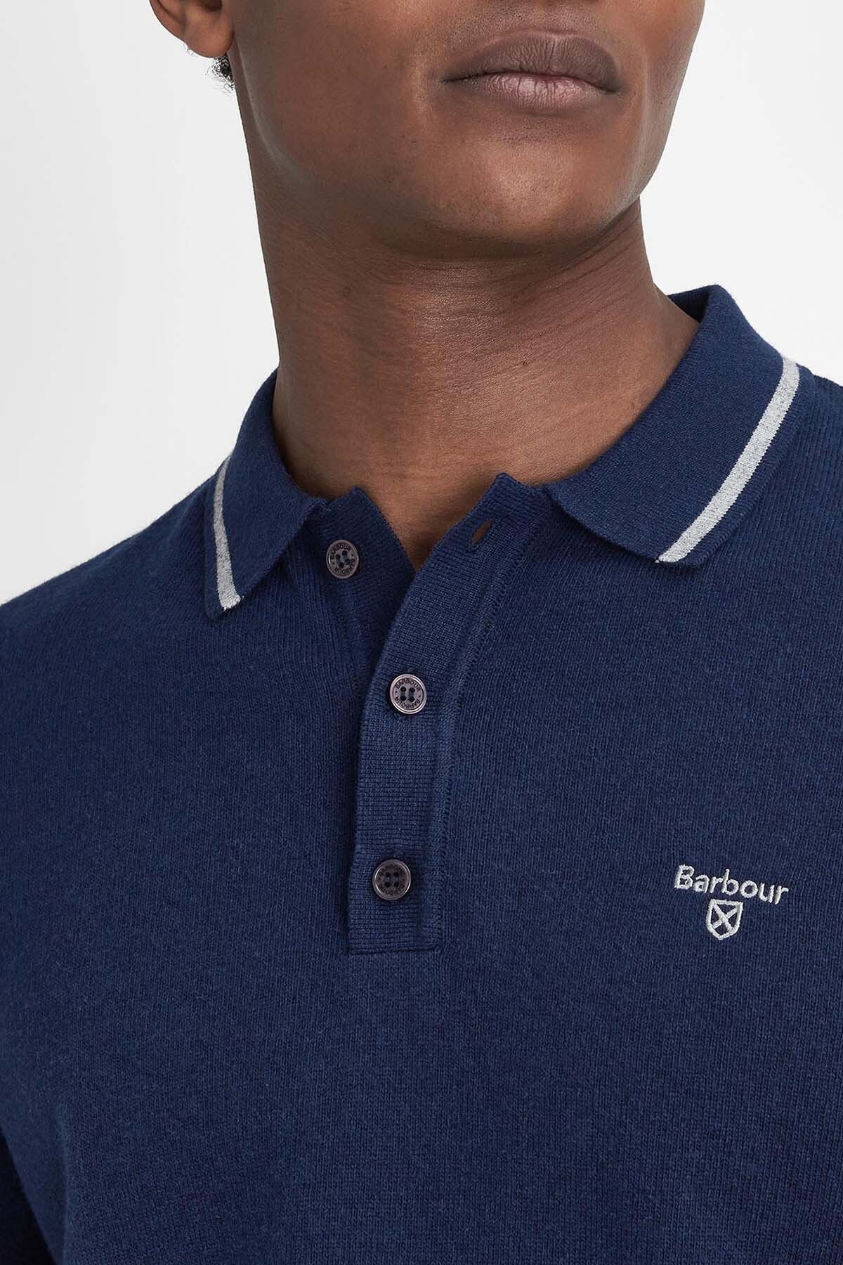 Nocton Strick-Langarm-Poloshirt