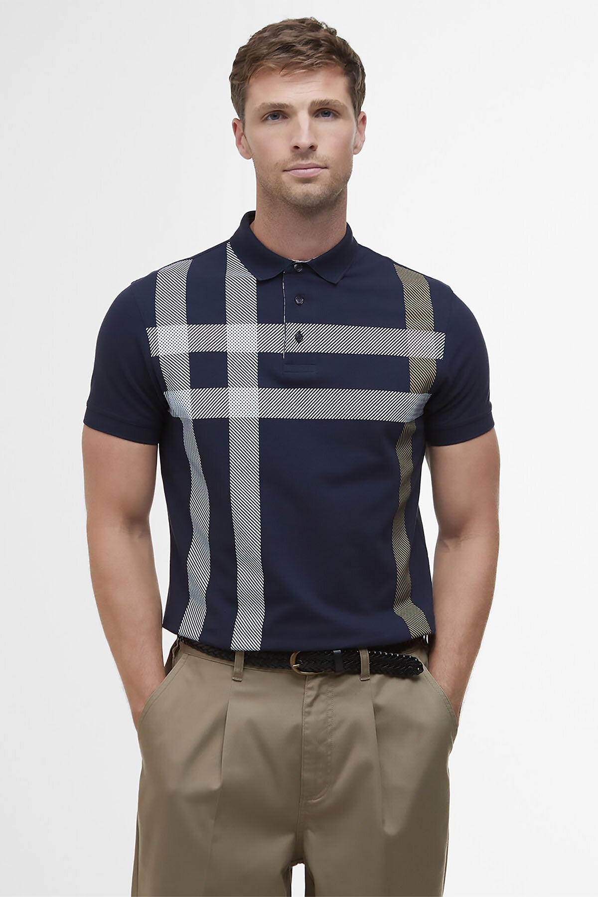 Blaine Oversized-Polohemd mit Tartanmuster