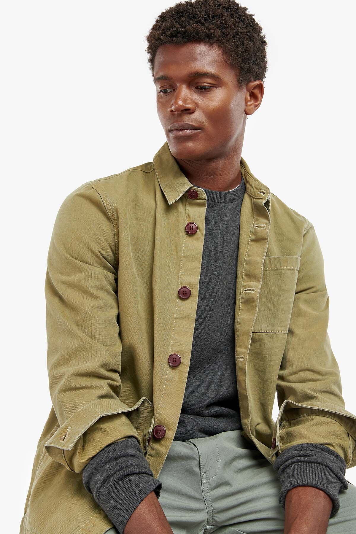 Overshirt aus gewaschener Baumwolle