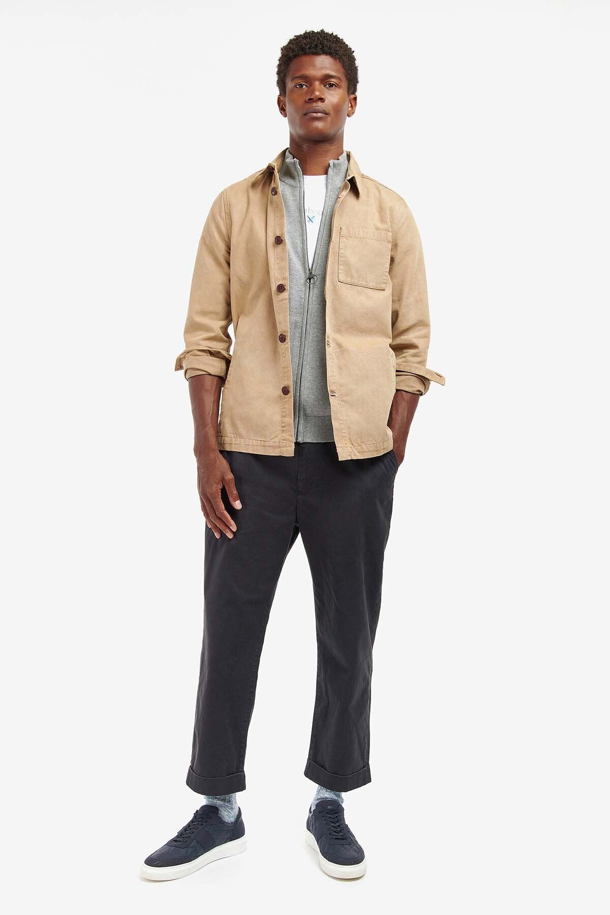 Overshirt aus gewaschener Baumwolle