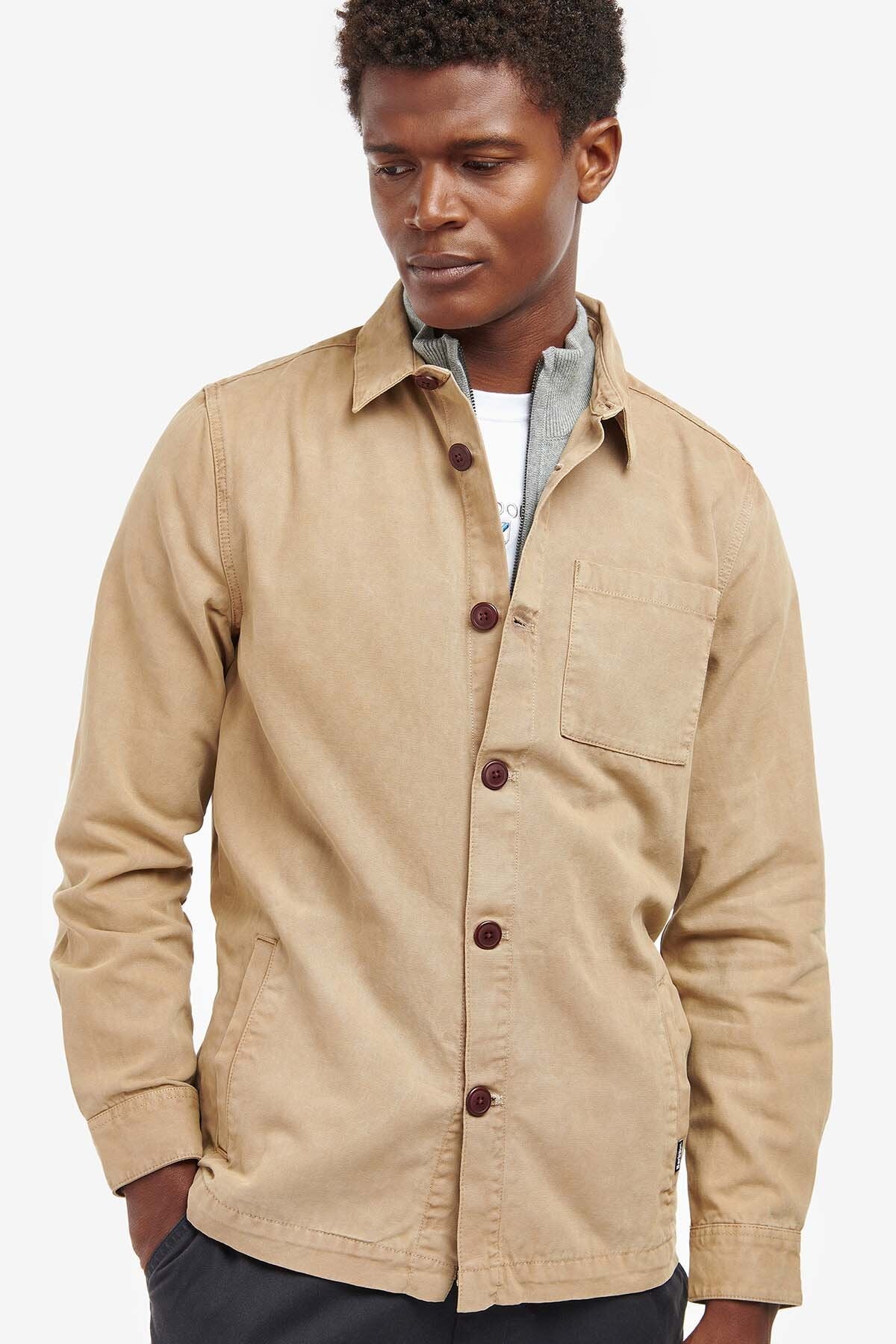 Overshirt aus gewaschener Baumwolle