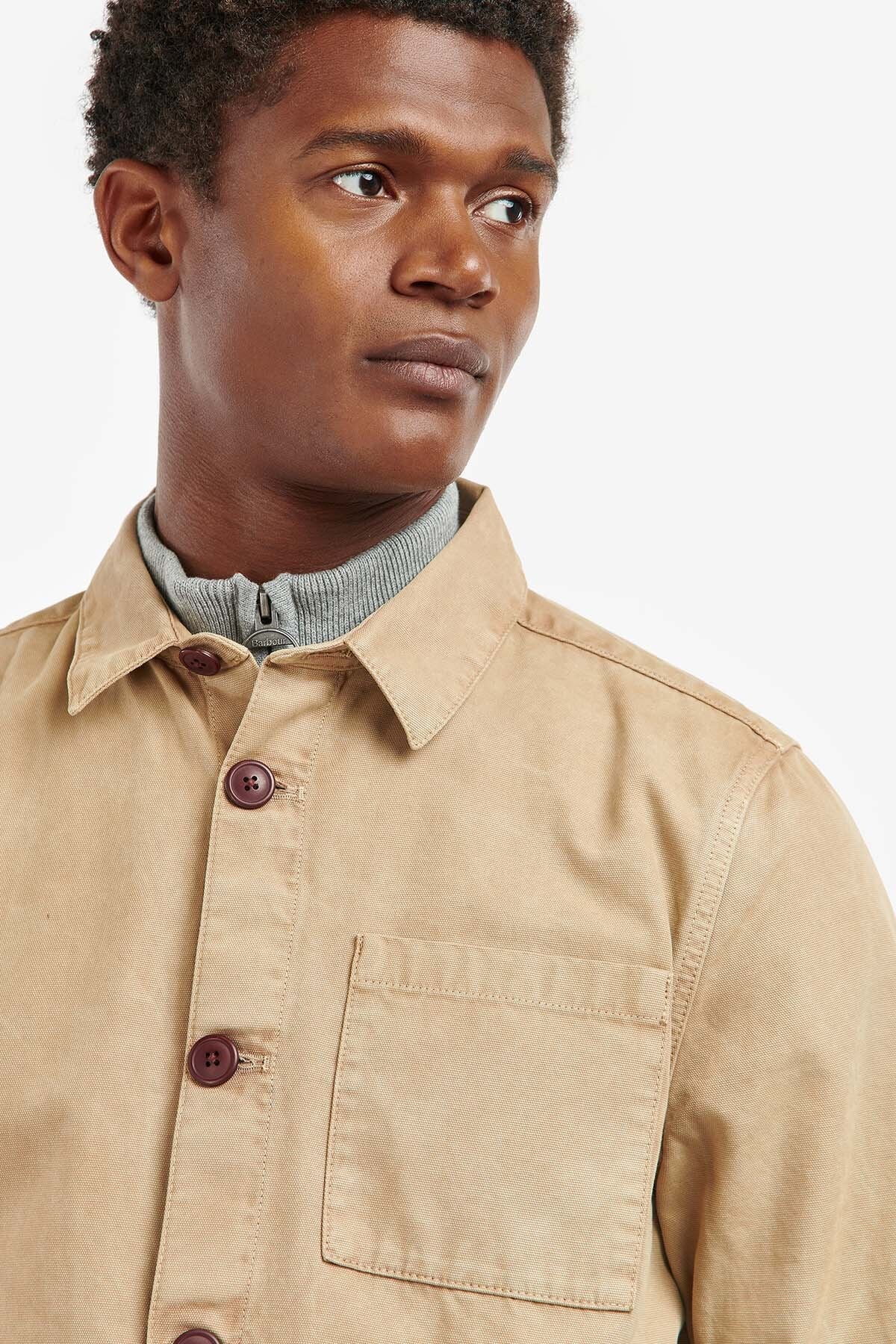 Overshirt aus gewaschener Baumwolle