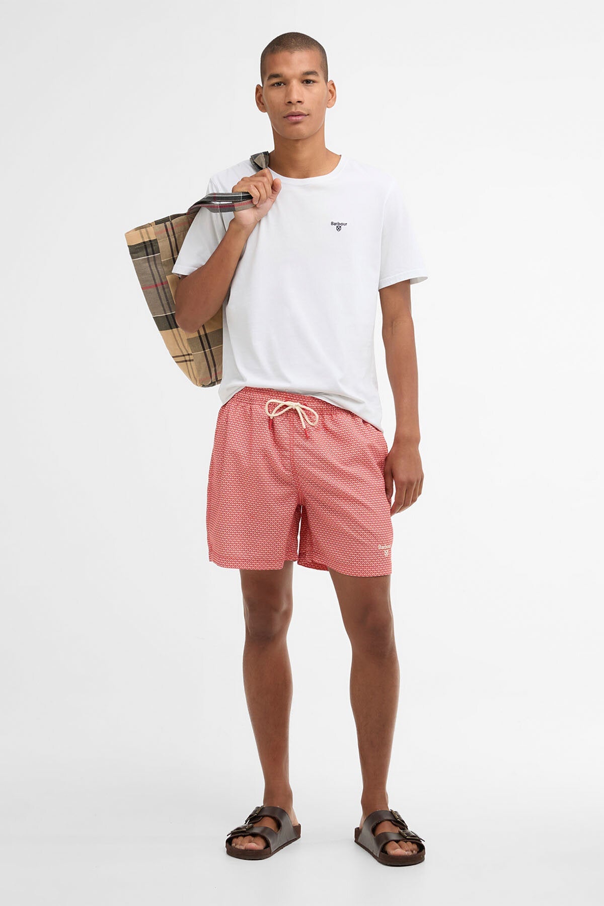 Bade-Bermudas mit Muschel-Print