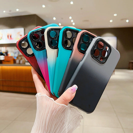 Flüssige matte Farbverlauf-Handyhülle für iPhone