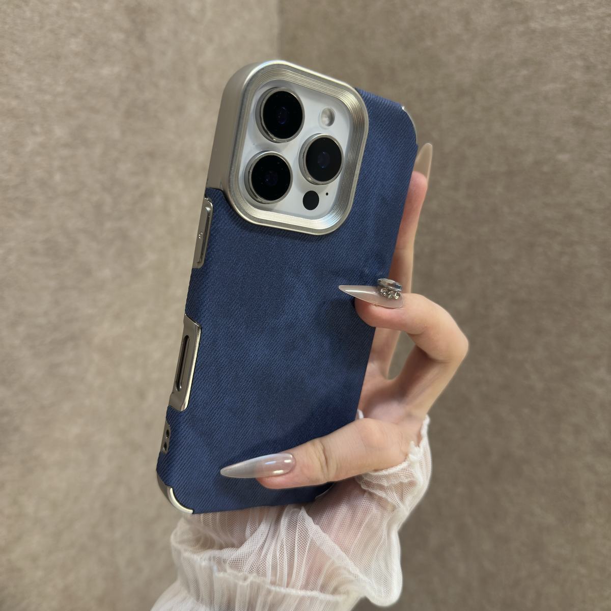 Leder-Handyhülle mit Schneelandschaftsmuster für iPhone-Hüllen