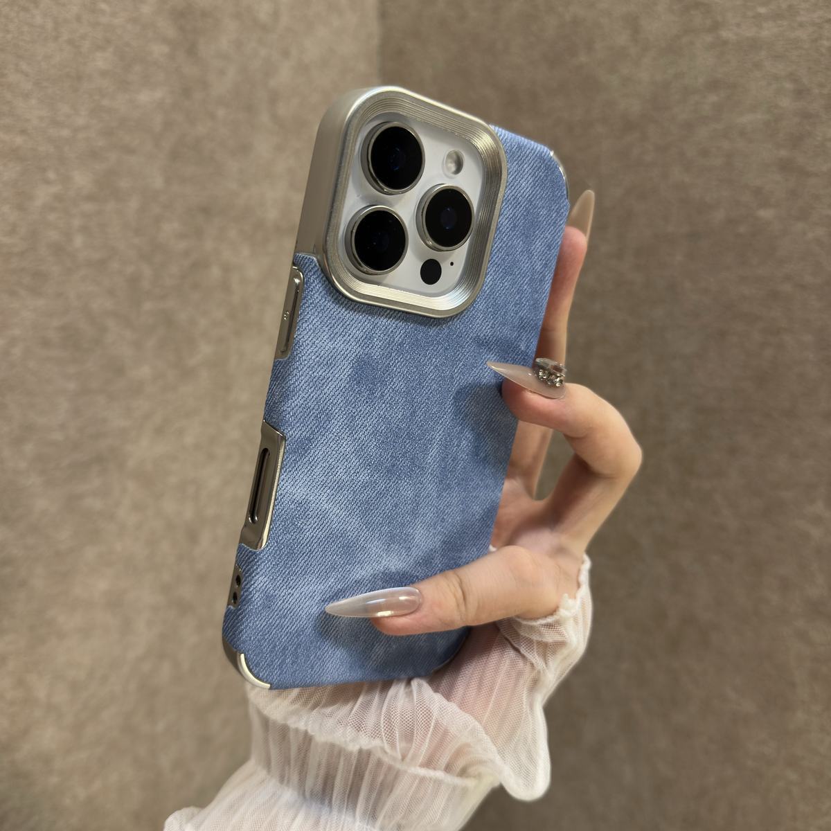 Leder-Handyhülle mit Schneelandschaftsmuster für iPhone-Hüllen