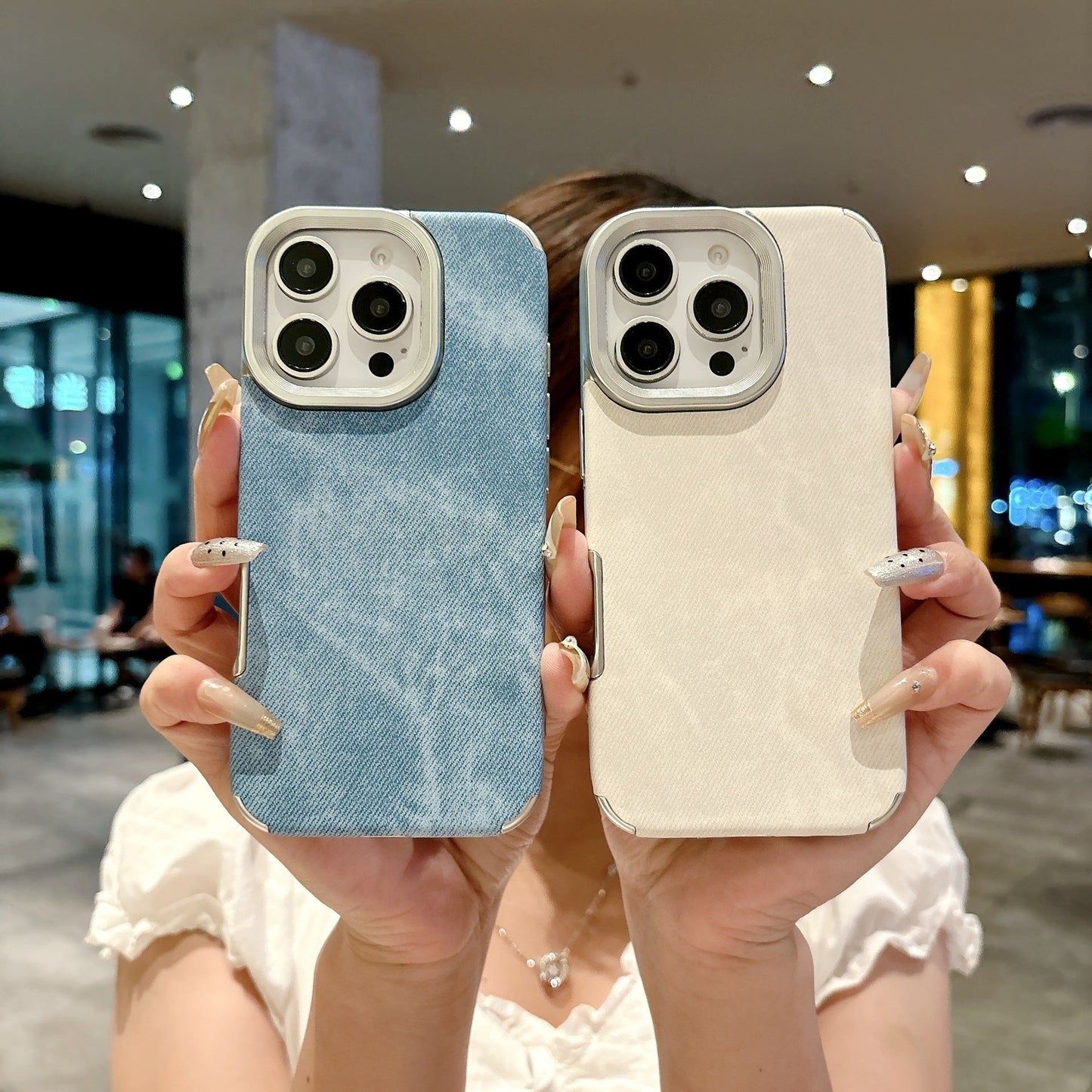 Leder-Handyhülle mit Schneelandschaftsmuster für iPhone-Hüllen