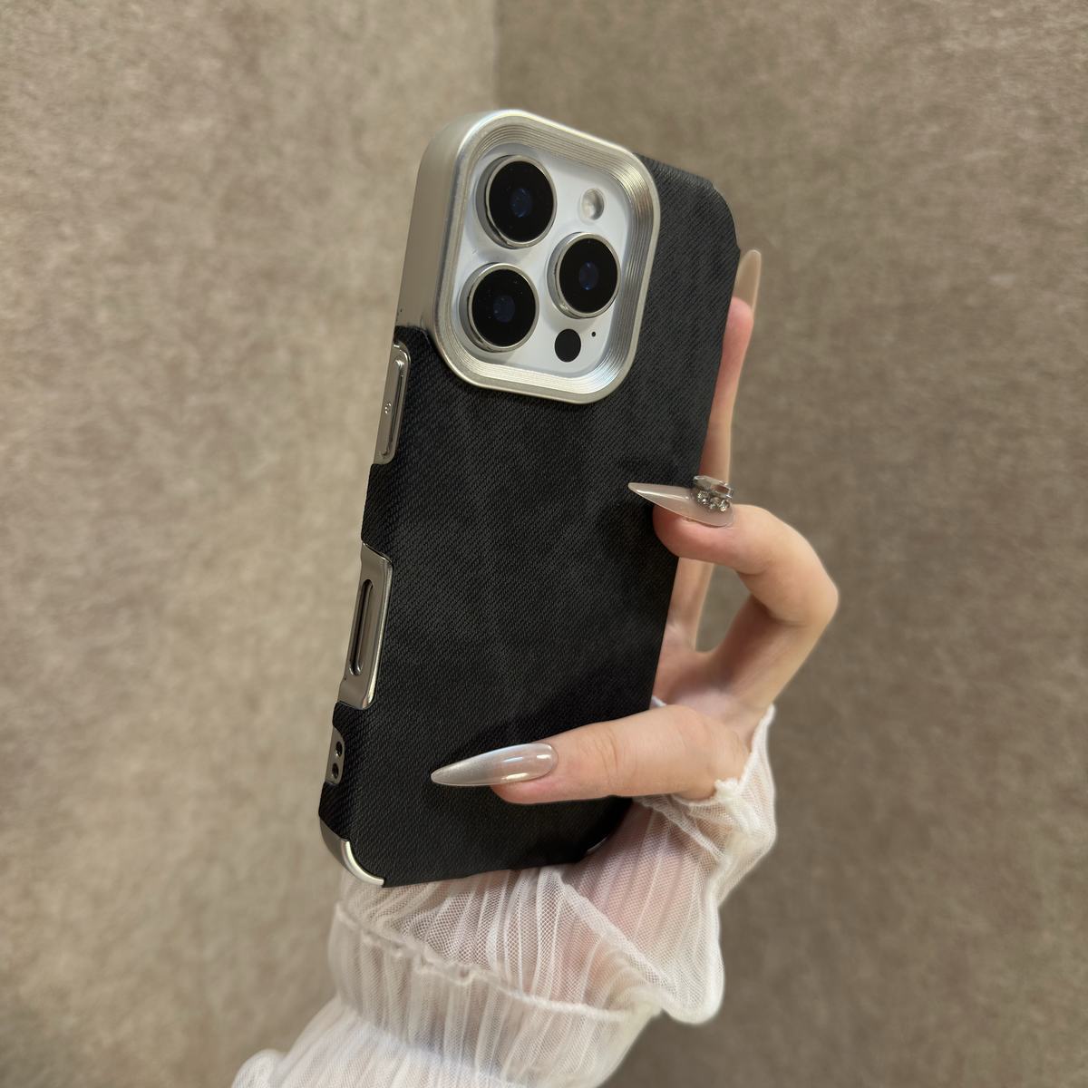 Leder-Handyhülle mit Schneelandschaftsmuster für iPhone-Hüllen