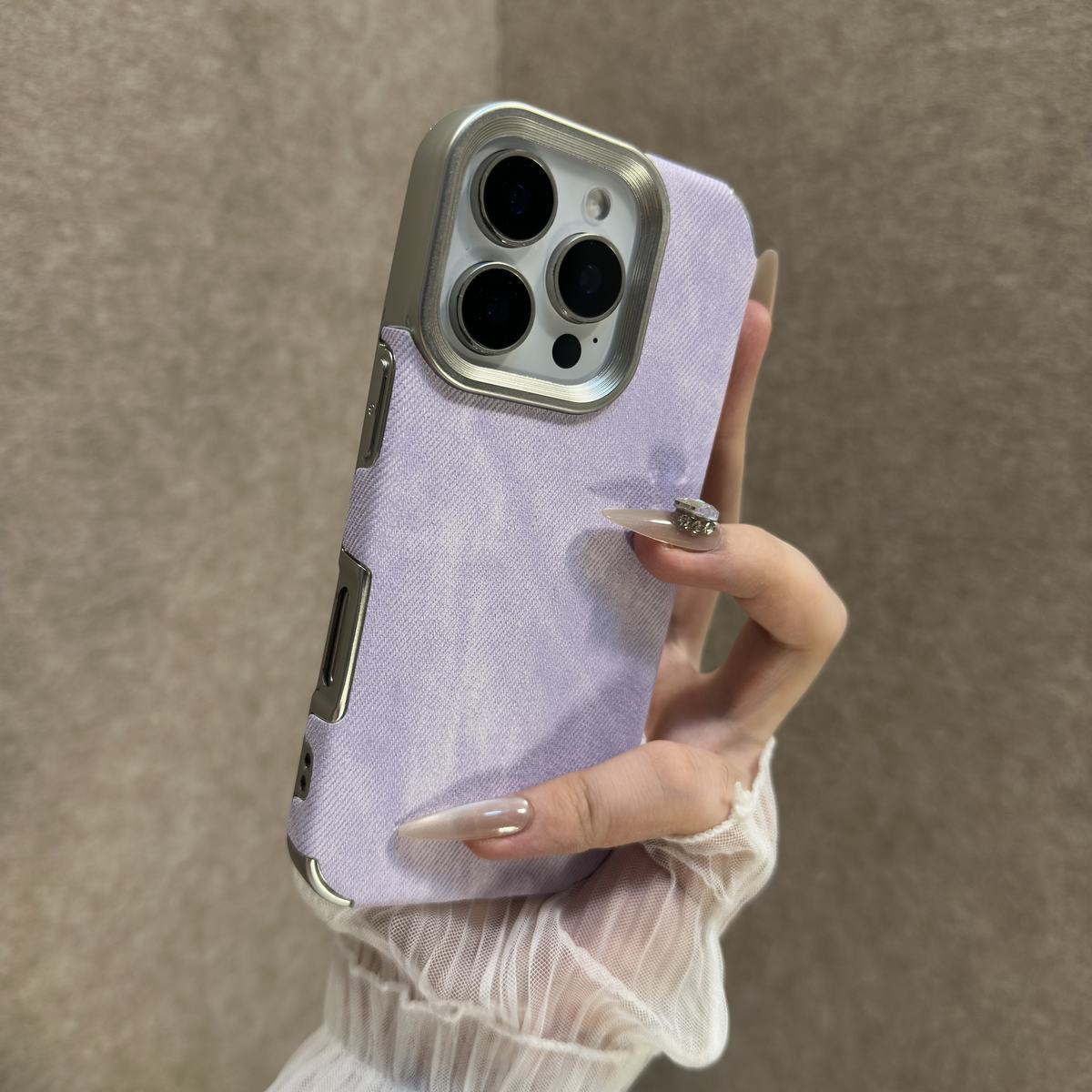 Leder-Handyhülle mit Schneelandschaftsmuster für iPhone-Hüllen