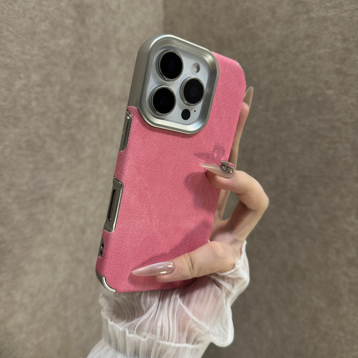 Leder-Handyhülle mit Schneelandschaftsmuster für iPhone-Hüllen