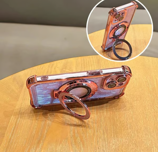 Für iPhone Four Corners Airbag Fallschutz Magnethüllen mit Standfunktion