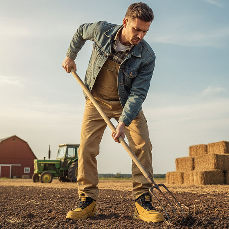 Herren-Arbeitsschuhe mit drehbarer Schnalle für Outdoor (Wasserdicht, rutschfest, bequem und atmungsaktiv)